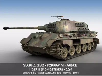 Panzerkampfwagen VI - Ausf B - Tiger II 3D model