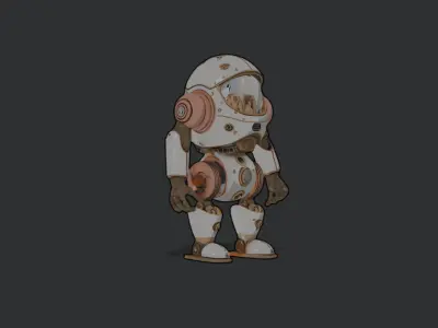 Fantasy Robot Low-poly 3D model