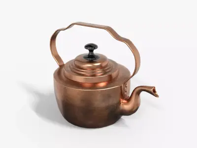 Tea Kettle - Victorian Antique Low-poly 3D model