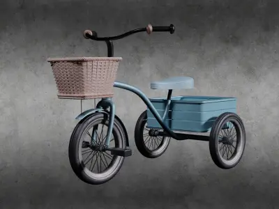 Traditional Tricycle 3D model