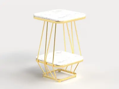Table 1 Modern Square Coffee Table for Living Room Low-poly 3D model