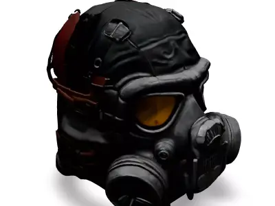 Realistic Gas Mask 3D Model Low-poly 3D model