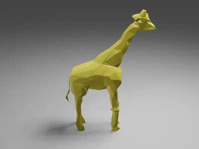 Geometric Giraffe Low-poly 3D model