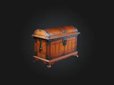 Classic Antique Chest Model Low-poly 3D model