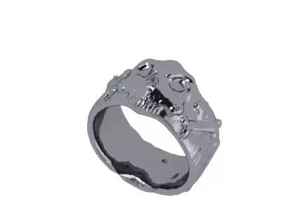 Skull Ring 3D print model