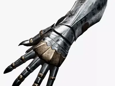  Female Knight Hand  armor LowPoly Low-poly 3D model