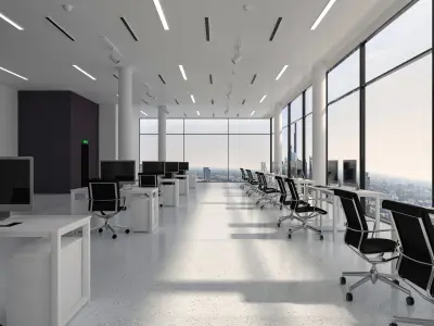 Modern Office interior 3D model get