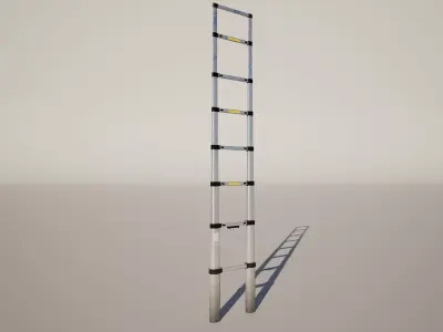 Industrial Extension Ladder Low-poly 3D model