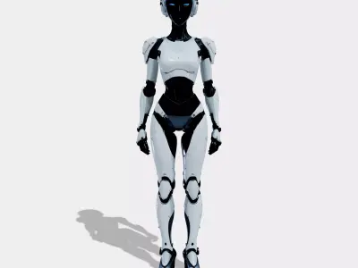 Humanoid Robot Character 6 Low-poly 3D model