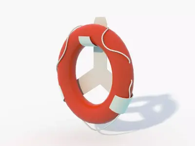Lifebuoy Low-Poly Low-poly 3D model