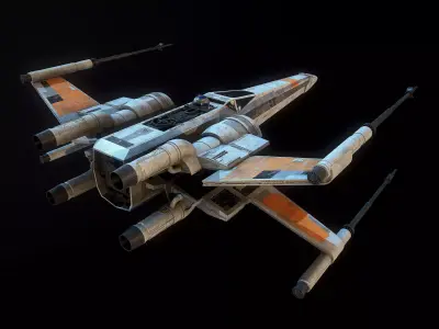 X WING T70 Star Wars 3D model