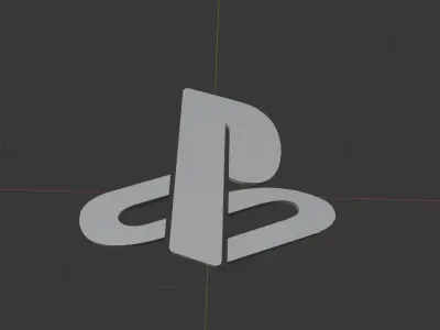 PlayStation logo 3d model 3D model