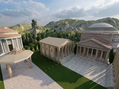 Parthenon-Historical Greek Temple 3D model 3
