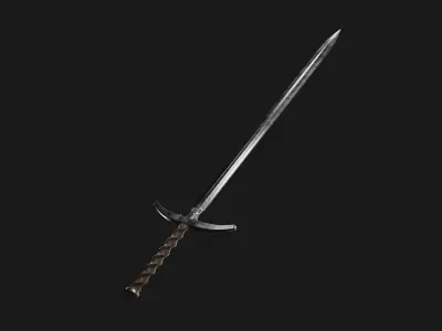 Standard Longsword Low-poly 3D model