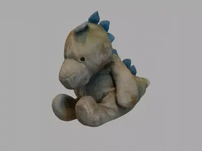 Stuffed Dinosaur Plush Toy Low-poly 3D model