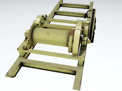 Old winch 3D model