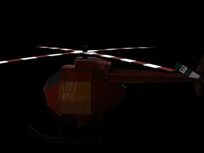 Helicopter Low poly  Low-poly 3D model