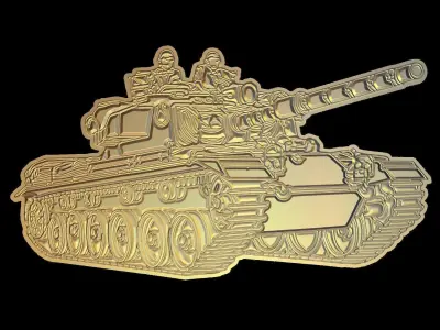 Tank Suitable for embossing Hot Foil Technique 3D model