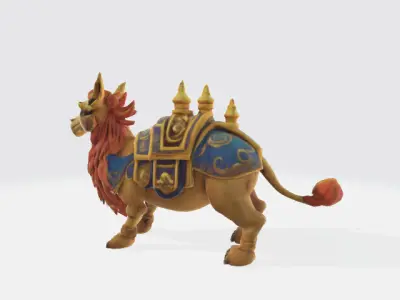 Fantasy camel Low-poly 3D model