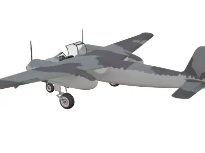 Focke-Wulf Ta 154 Moskito Low-poly 3D model