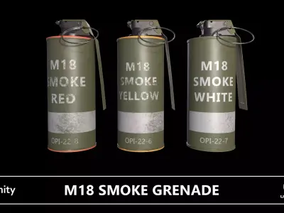 M18 SMOKE GRENADE Low-poly 3D model purchase