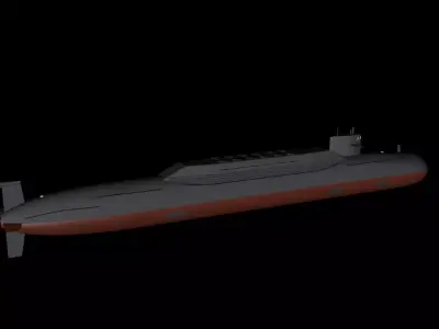 China 094 Submarine Free 3D model