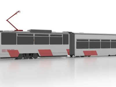 Tatra KT6TM Low Low-poly 3D model
