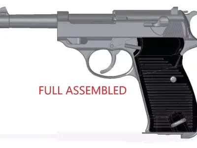 Walther P-38 3D model