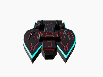 Space Force Blue - PBR Low-poly 3D model