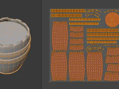 Package With Rustic Models - 2k Textures - Low Poly Low-poly 3D model