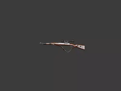 Kar98k Sniper Rifle  WWII Weapon 3D Model  3D model