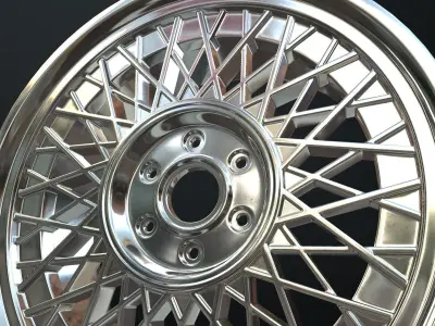  Low Poly Car Rim Low-poly 3D model