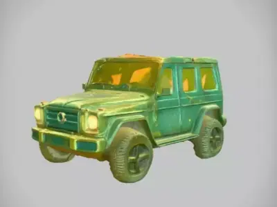 Low-poly Abandoned Military Vehicle for Unity and Unreal Low-poly 3D model
