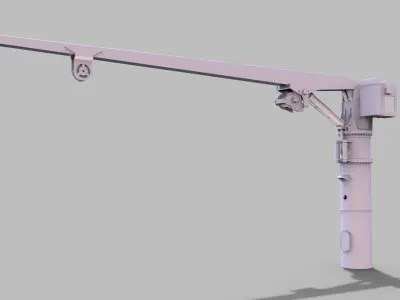Crane for the rescue cruiser Hermann Marwede  Vessel DGZRS 3D print model