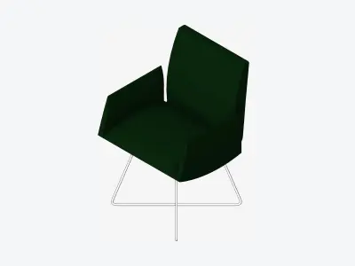 Furniture - Chair - Contemporary - Armsets - Wire - Legs Low-poly 3D model