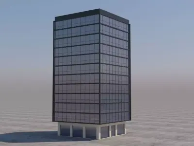 Modern Building Exterior Skyscraper 4 3D model