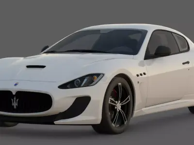 2014 Maserati GranTurismo MC Stradale 3D Model Grand Perfection Low-poly 3D model