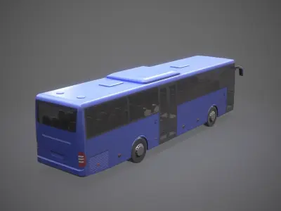 City Bus Game Ready Low-poly 3D model