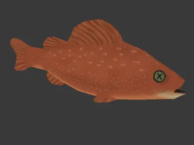 cartoon fish Low-poly 3D model