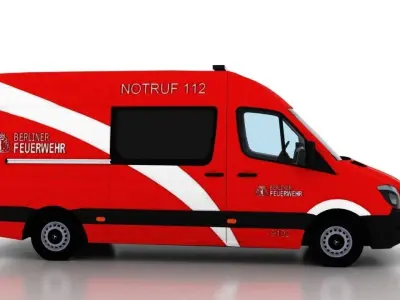 Mercedes Benz Sprinter L2H2 2015 Germany Ambulance 3D model