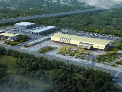 3Dmax fashion city commercial square building 358 3D model