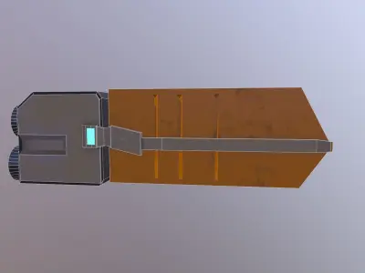 Security SpaceShip Low-poly 3D model