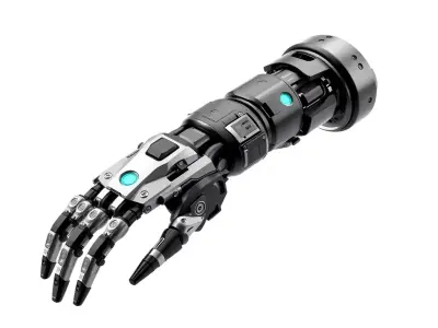 SciFi Cybernetic Prosthetic Arm Low-poly 3D model