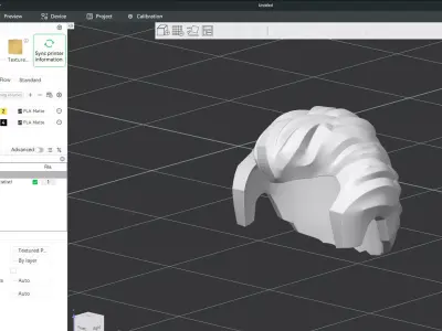 Custom3Dprint Minifigure Accessory - Minifigure Hair S2 - 050 3D print model