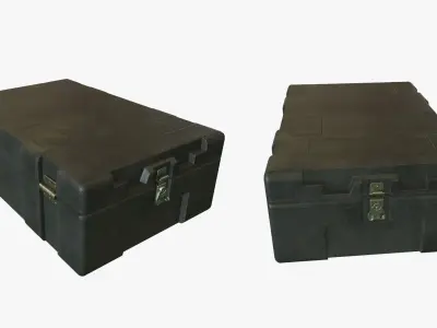 Military Black Case Low-poly 3D model
