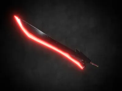 High-Poly Sword Model - Perfect for Blender Animations 3D model