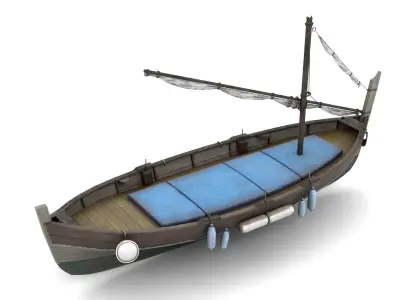 Fishing Boat 05 Low-poly 3D model