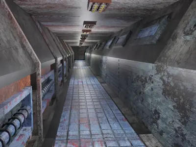Dirty Tunnel Low-poly 3D model