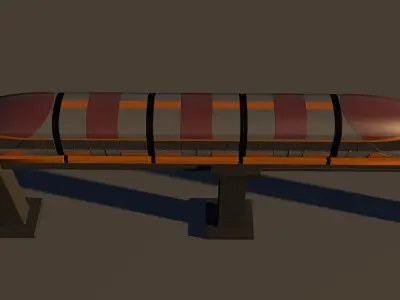 Monorail train  3D model