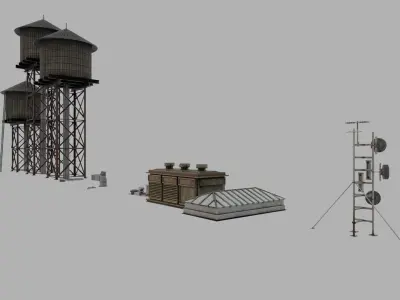 RoofTopAssets Low-poly 3D model